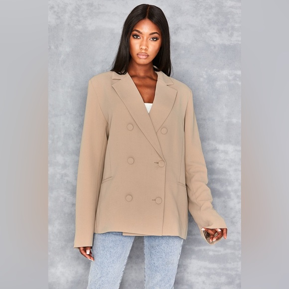Mistress Rocks 'BUSINESS AS USUAL' Camel Oversized Blazer - Picture 10 of 14